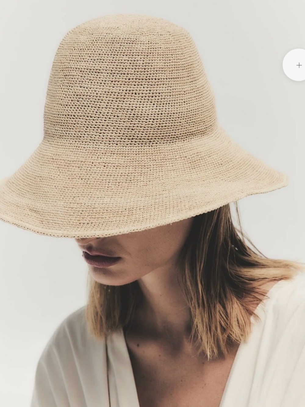 NWOT: Janessa Leone Teagan Bucket Hat in Natural, sz. Small (online now $277)
